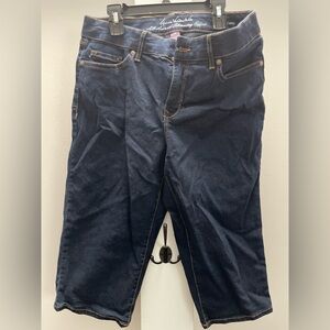 Gloria Vanderbilt Blue Relaxed Capri Jeans with Stretch